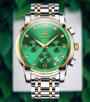 OLEVS 2858 Silver Gold Green