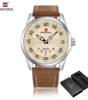 NAVIFORCE NF9124 Coffee Silver Gold