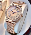 Stylish Ladies Stone Luxury Watch Rose Gold