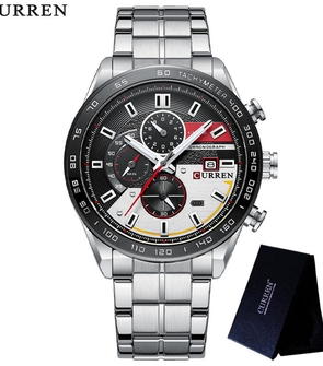 CURREN 8410 Mens Watches Top Brand Luxury Men Military Sport Wristwatch Leather Quartz Watch