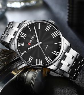 CURREN 8422 Men_s Watch Fashion Men_s Watch Business Quartz Watch Steel Band Watch