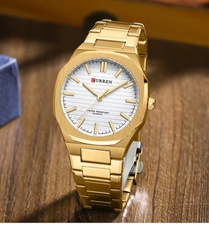 CURREN 8456 NEW gold white