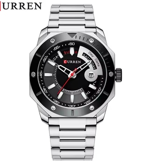 CURREN 8344 silver black