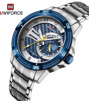 NAVIFORCE NF9206 luxury men quartz watch stylish stainless steel strap Waterproof date display Minimalist business watch