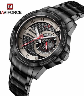 NAVIFORCE NF9206 luxury men quartz watch stylish stainless steel strap Waterproof date display Minimalist business watch