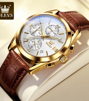 OLEVS 2872 Coffee Gold White