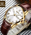 OLEVS 6896 coffee Gold White