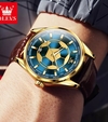 OLEVS 9949 Great Quality Sport Quartz Watch for Men Casual Stainless Steel Strap Waterproof Men Wristwatches Luminous Calendar
