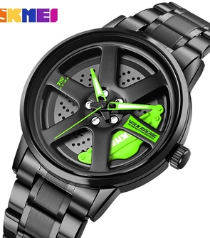 SKMEI 1787 Wheels Rolling Creative Fashion Men's Watch Che Youhui League Fans Butterfly Double Snap Watch