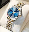 OLEVS 9931 Womens Silver Gold Blue
