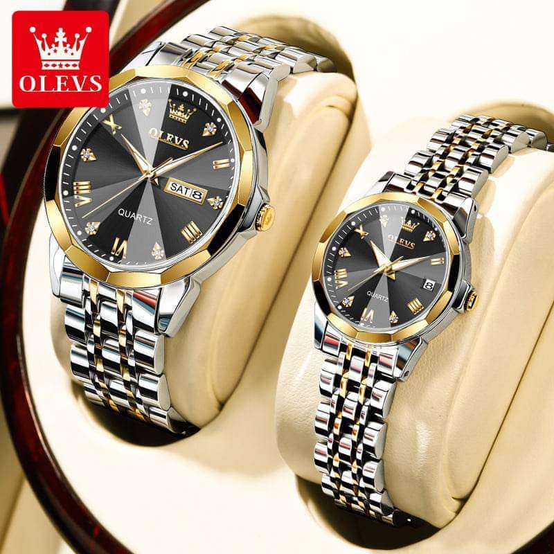 OLEVS 9931 Couple New Silver Gold Black