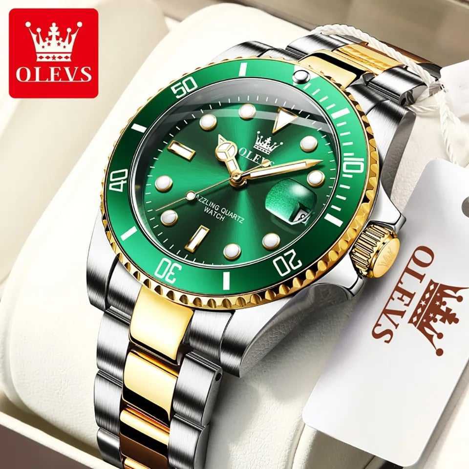 OLEVS 5885 Silver Gold Green
