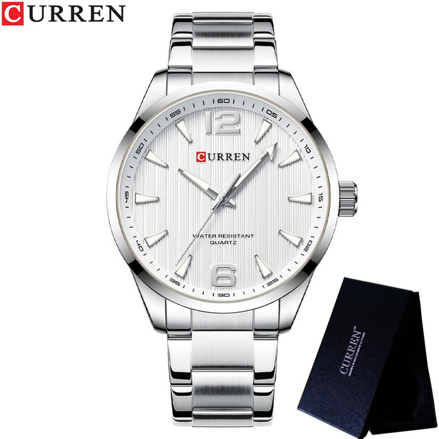 CURREN 8434 Sport Men Watch Top Brand Luxury Gold Military Waterproof Male Clock Stainless Steel Quartz Business Man Wristwatch