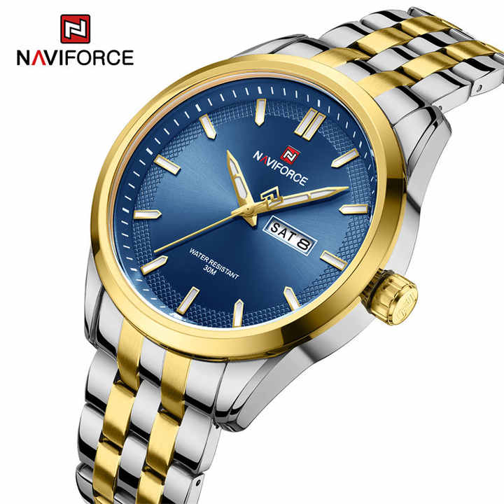 NAVIFORCE NF9203 Silver Gold Blue
