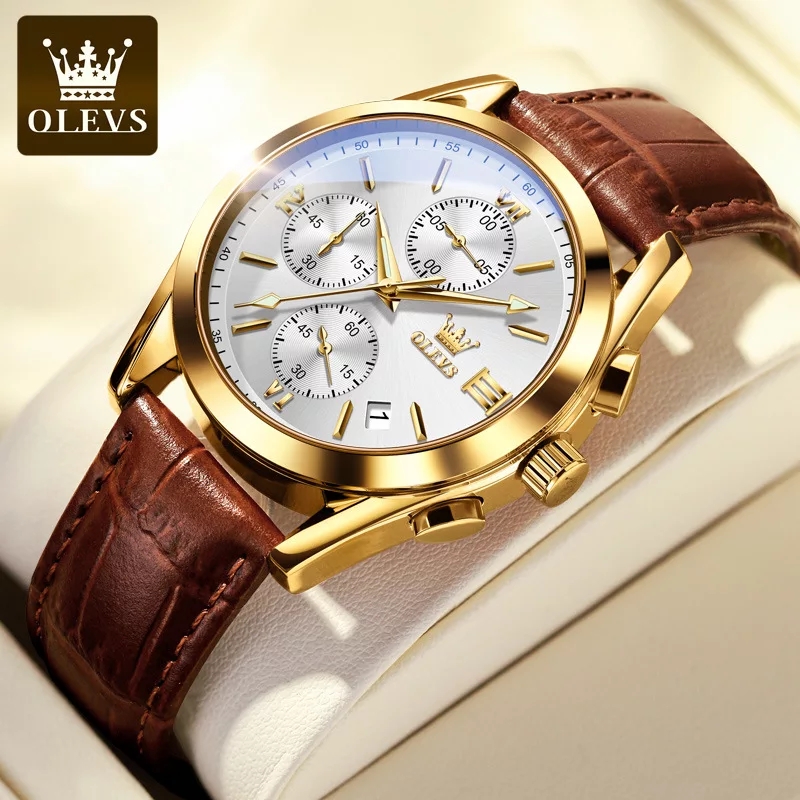 OLEVS 2872 Coffee Gold White