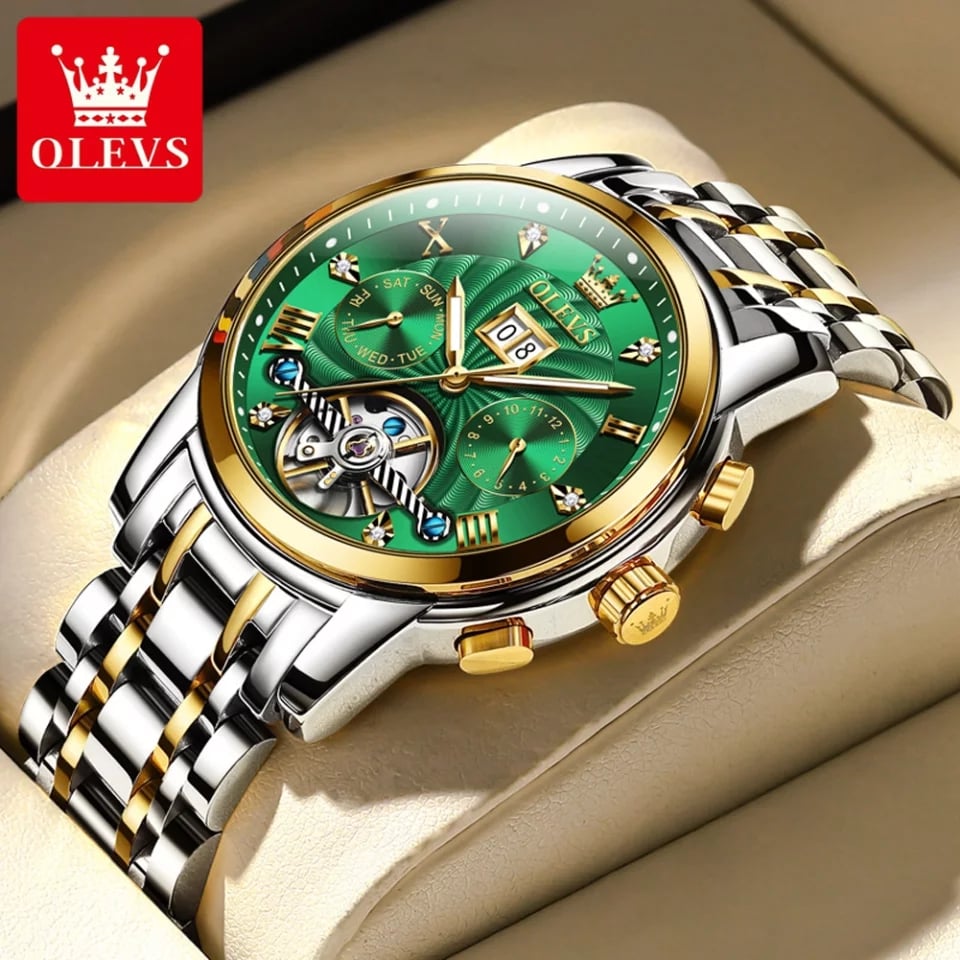 OLEVS 9910 Silver Gold Green